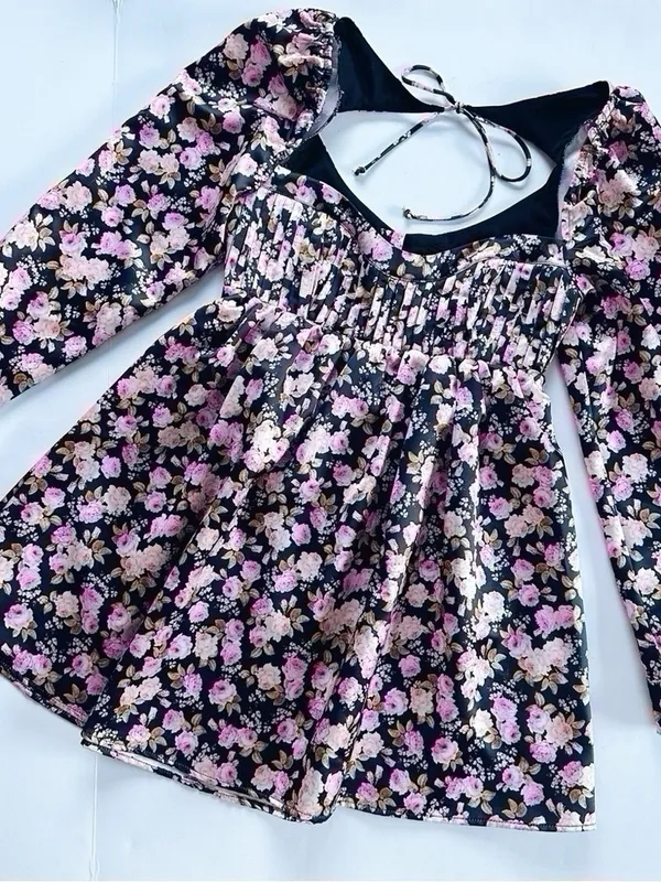 For Love And Lemons Kate Long Sleeve Mini Dress - Image 3