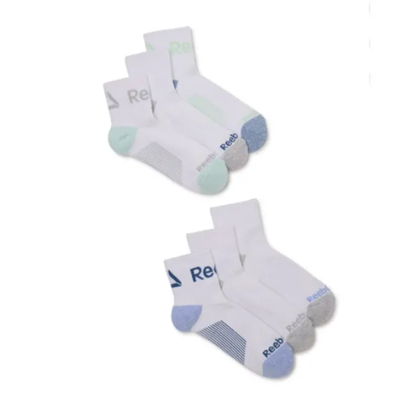 Reebok Target Cushion White Ankle Socks 6 Pairs Shoe Size 4-9 Comfort NEW Womens - Image 2