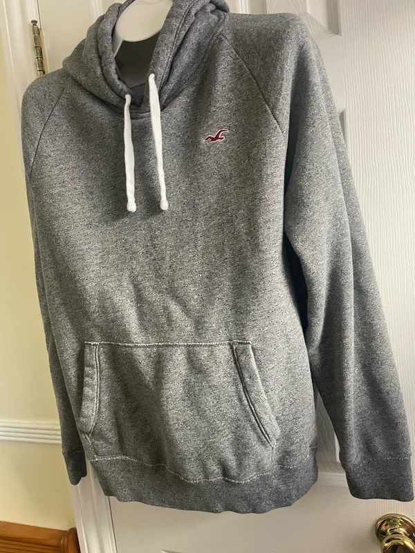 Hollister Men’s Hoodie Grey XL - Image 4