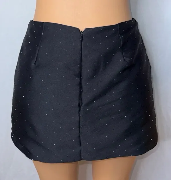 Black rhinestone mini skort Size M - Image 4