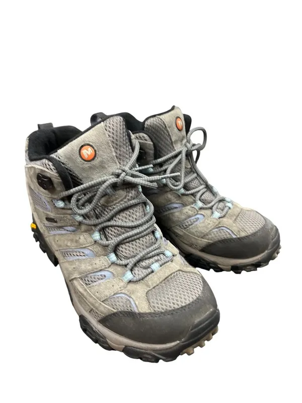 Merrell Vibram waterproof wms gray leather walk hiking sneakers sz 10 SKU 10-697 - Image 15