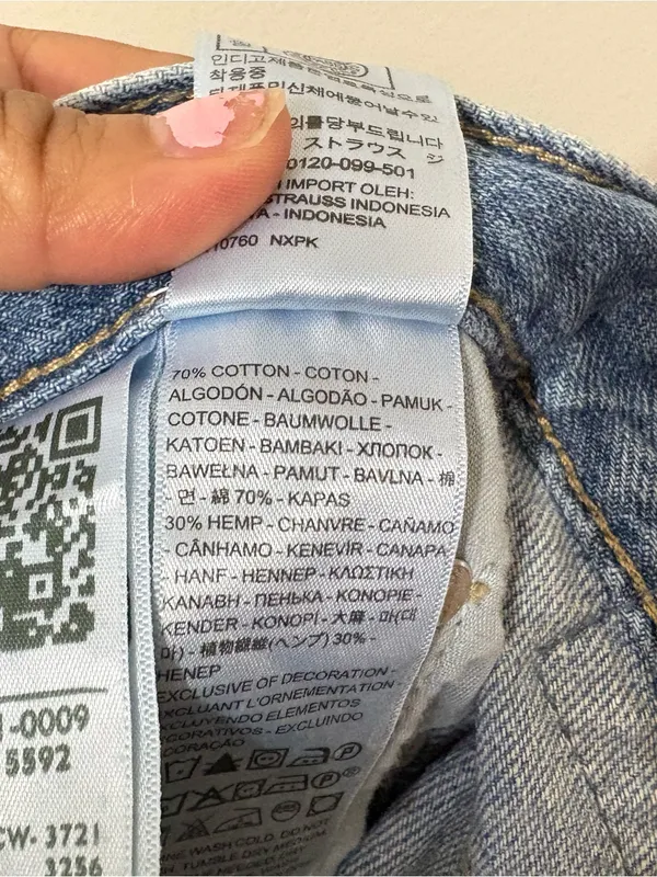 Levi’s Mile High Wide Leg Cropped Jeans Women’s Size 25 High Rise Button Fly - Image 8