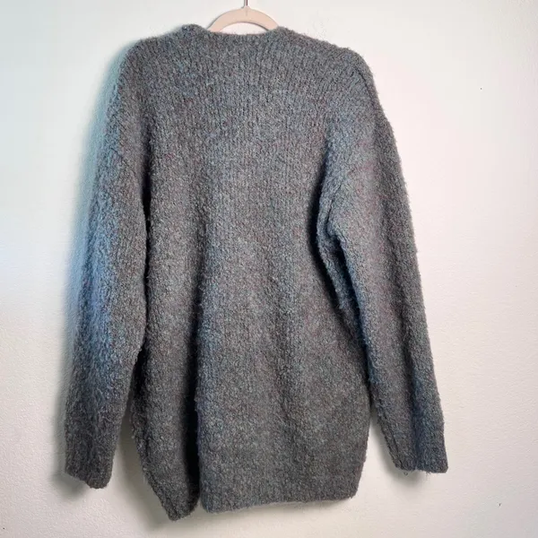 Zara Women’s Blue‎ Wool Blend Cardigan L–XL Soft Cozy Lightweight Button Sweater - Image 2