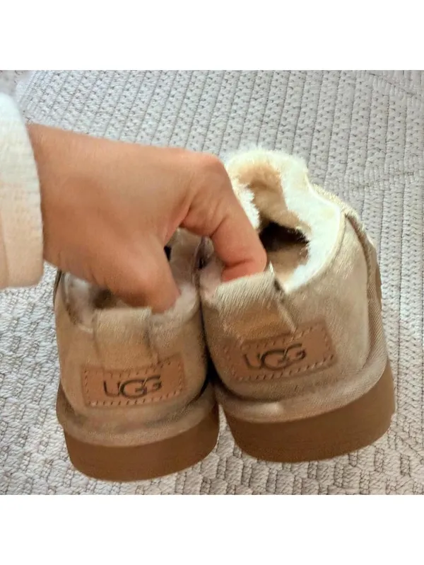 UGG Classic Micro Slip On Boots in Sand Size: 8 - Image 5