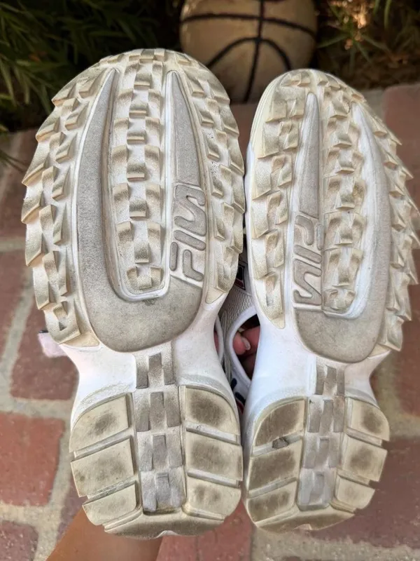 Fila red white blue distributor chunky sandals logo stripes sz 8 women’s #patriotic #utility #streetwear - Image 7