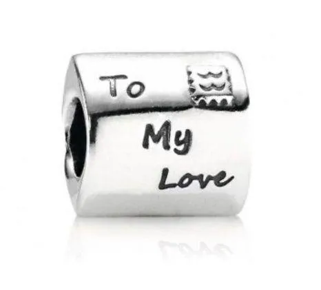 PANDORA Authentic Sterling Silver 925 To My Love Envelope Charm - Image 2