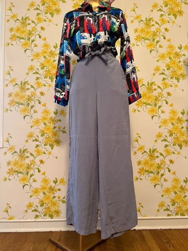 Thread & Supply Light Gray Wide-Leg Pants size XS - Image 4