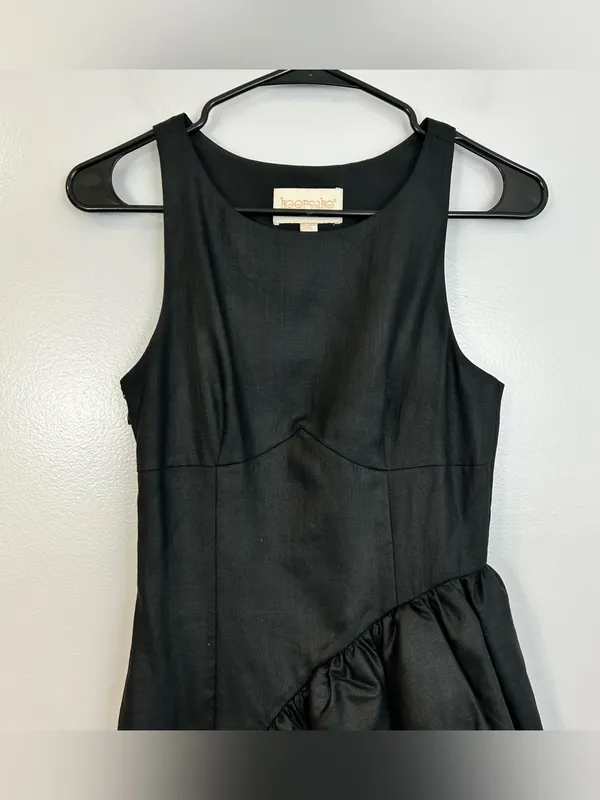 KEEPSAKE Black Sleeveless Asymetrical Ruffle Tulle Mini Party Dress Size XS - Image 2