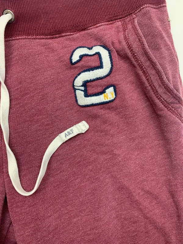 Abercrombie & Fitch y2k logo Maroon Lounge Drawstring Sweatpants - Image 3