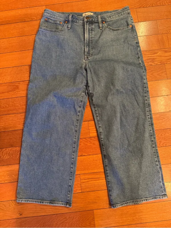 Madewell The Perfect Vintage Wide‑Leg Crop Jeans Size 32 - Image 2