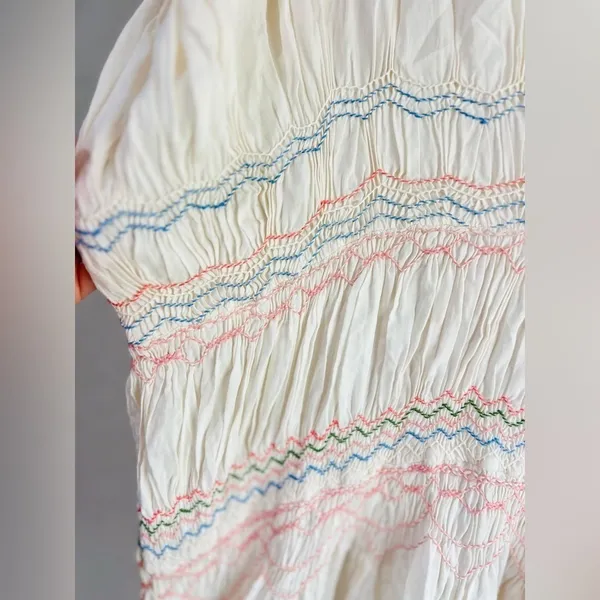 Free People Embroidered dress has peasant-style romantic, vintage-inspired Sz S - Image 5