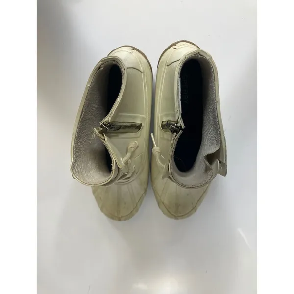 Sperry‎ Saltwater Duck Boots Womens 9 Cream Fair Waterproof Rubber STS82522 - Image 5