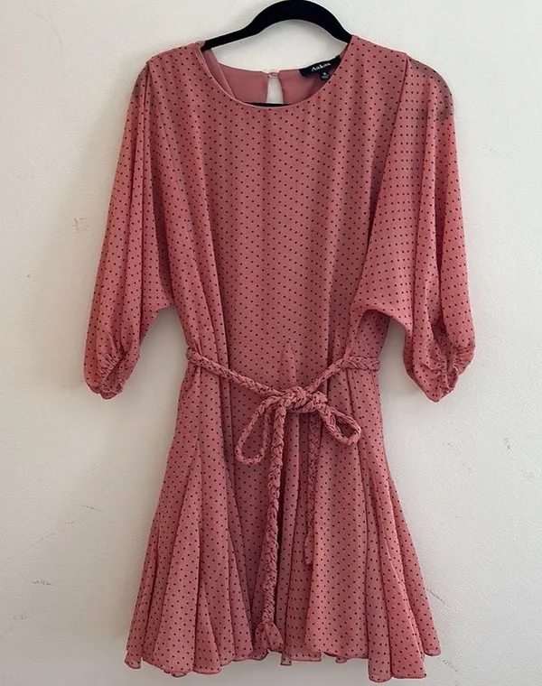 Red Dress Boutique | Polka Dotted Braided Dress - Image 3