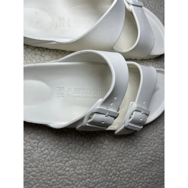 Birkenstock Arizona EVA Sandals White Slip On Water Resistant Size 38 - Image 6
