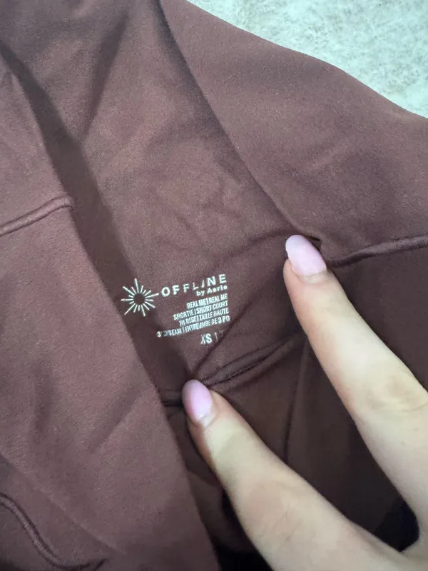 OFFLINE By Aerie Real Me High Waisted Ruched Tie 3" Bike Short size xs - Image 3