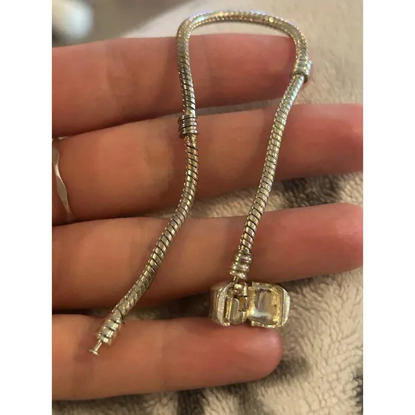A035 size 7 inch 925 sterling silver bracelet for beads charms - Image 3