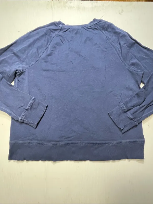 Universal Threads Women Navy Blue Pullover Distressed Sweatshirt Crew Neck Sz S - Image 6