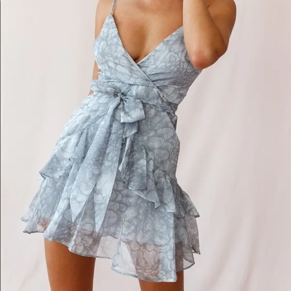 ✨HP✨Layered Ruffle Floral Cami Strap Dress✨ Purple - Image 10