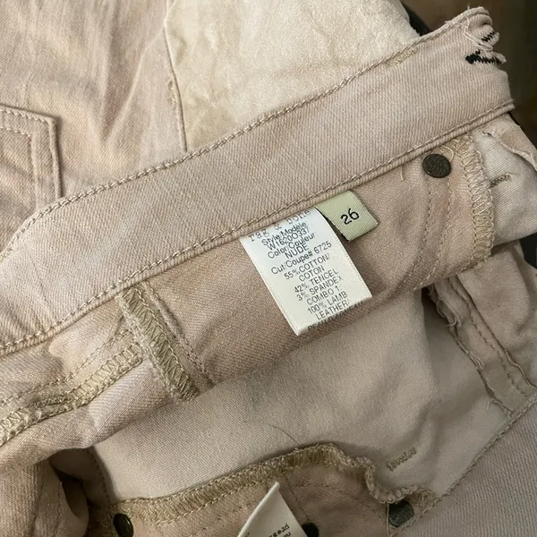 Rag & Bone The Hyde Lamb Leather Panel Pant in Nude Size 26 - Image 8