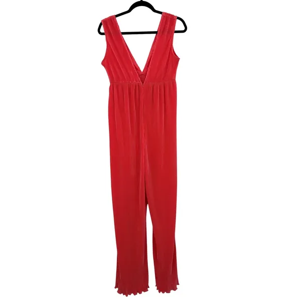 The Frolic Nuuly Maternity Pleated Plisse Jumpsuit Ruffle Small‎ Anthropologie - Image 3