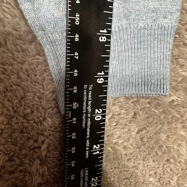 Primark‎ Sweater Women XS Grey Crewneck Wool Blend Long Sleeve Ribbed Knit Top - Image 4
