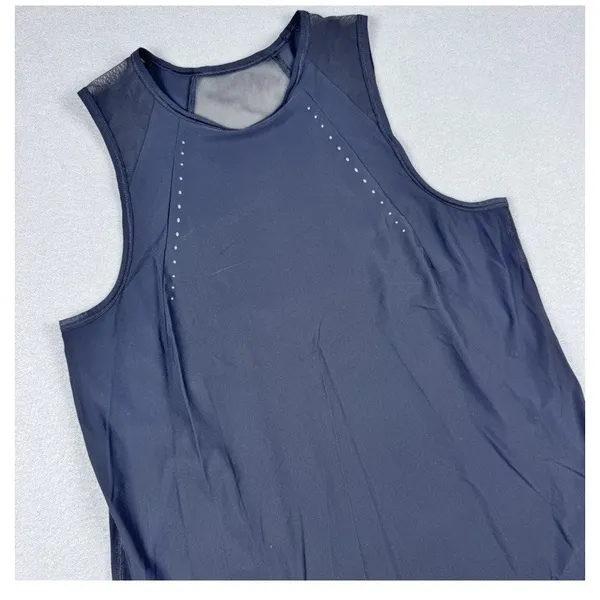 Lululemon Sculpt Tank Top Womens 6 8 Medium Black Mesh Back Cutout Run Training - Image 3