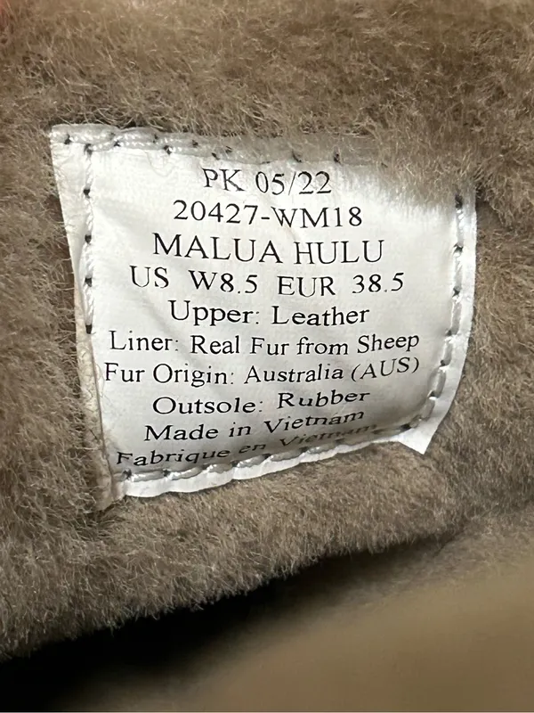 Olukai Malua Hulu Brown Leather Fur Lined Slip On Boots Women’s Shoe Size 8.5 - Image 10