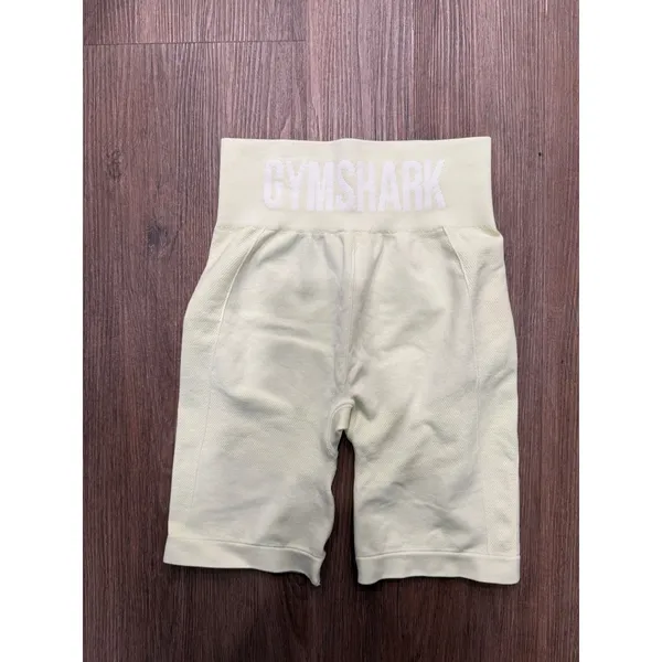 Gymshark Fit Seamless Cycling Shorts Pale Lime Yellow High Waisted GLSH4250‎ S - Image 2