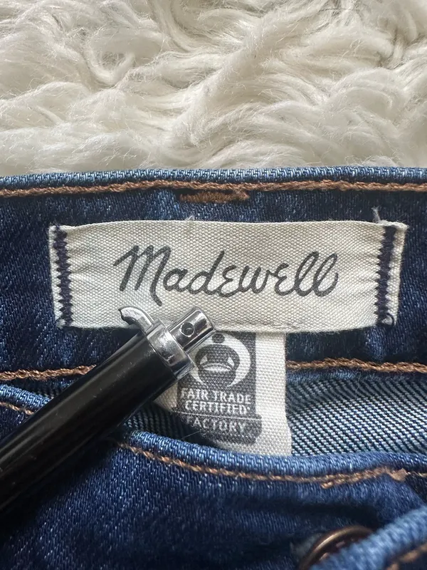 Madewell Jeans Skinny Flare in Rinse Wash High Rise Dark Wash Indigo Sz 24 - Image 8