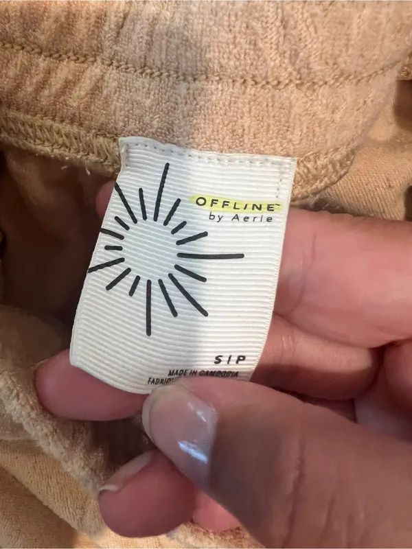 Aerie Cozy Terry Cloth Lounge Shorts in Light Brown - Image 9