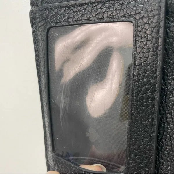 Kate Spade Leila Credit Card Holder Wristlet ID Key Ring Pebbled Leather Black - Image 13