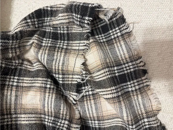 Urban Outfitters BDG Vintage Flannel Neutral Grey and Cream Stripe Colorway - Image 8