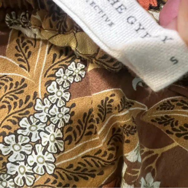 Spell & The Gypsy Bianca Brown Floral print wide leg pants size small - Image 8