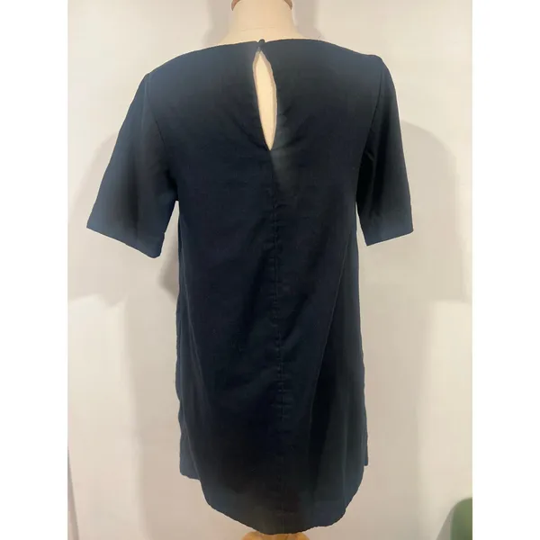 Abercrombie & Fitch 100% Linen Black Shift Dress Size Small - Image 4
