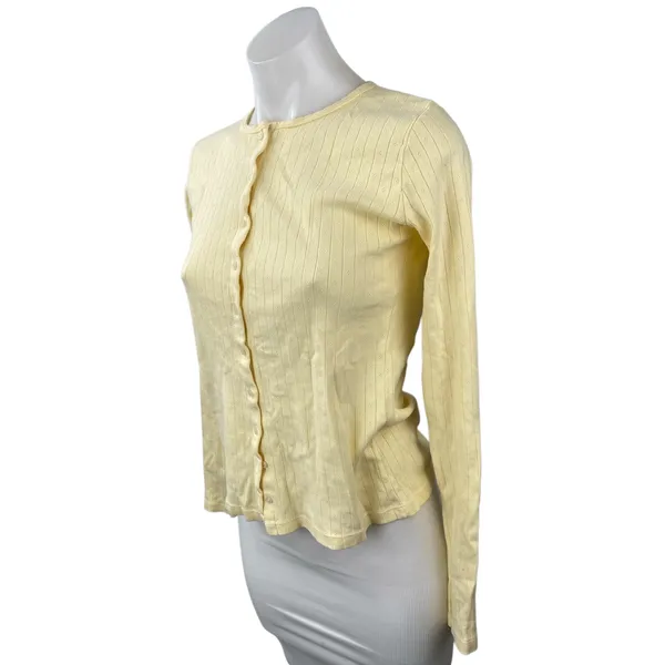 Brandy Melville Zelly Ribbed Long Sleeve Slim Button Down Cardigan Sweater Top S - Image 3