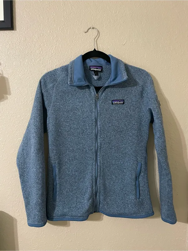 Women’s Patagonia Better Sweater Jacket Size Small Berlin Blue Warm Collared - Image 7