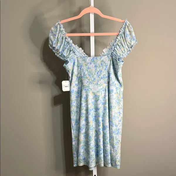 NWT Altar'd State Floral‎ Blue Yellow Dress Large 10/12 - Image 6