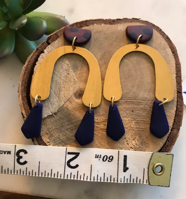 Polymer Clay Statement Earrings - Image 4