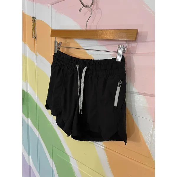 Vuori Black Athletic Running Shorts Women’s XS Zip Pocket Drawstring - Image 7