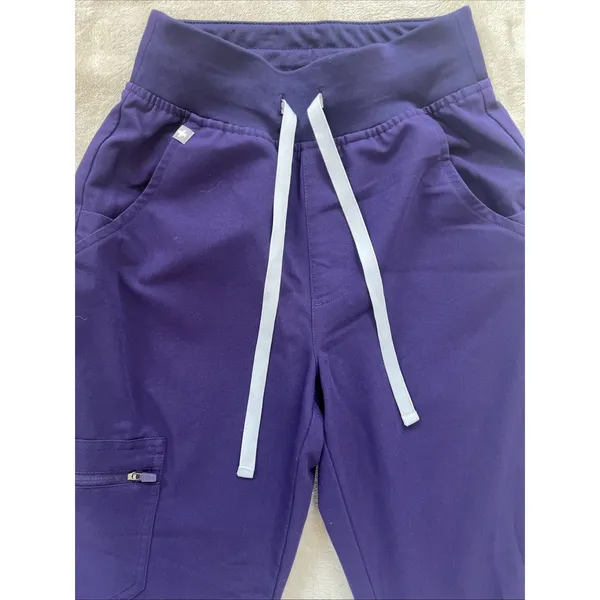FIGS HW Zamora Jogger Scrub Pants XXS Purple Stretch Technical Collection - Image 9