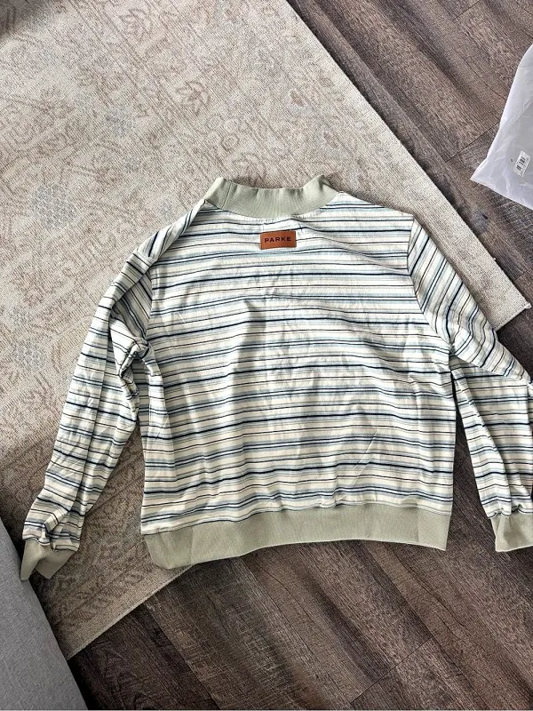 NWT Parke Striped Mockneck Pullover - Image 7