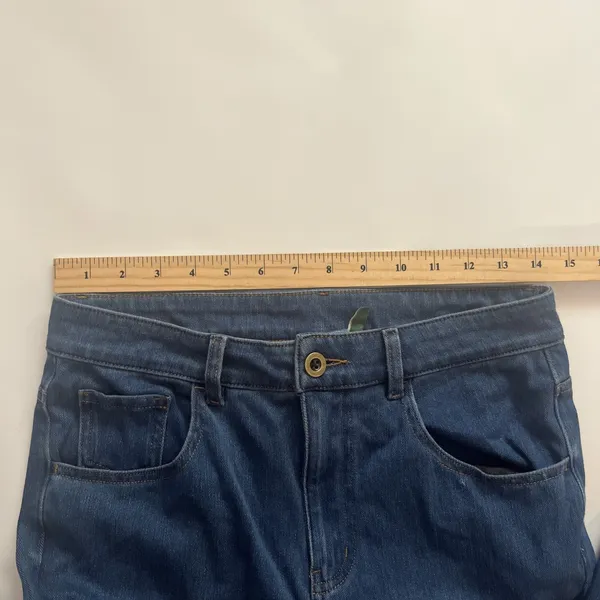 Halara Medium Petite Medium Wash Bootcut Stretch Jeans With Zipper Fly - Image 7