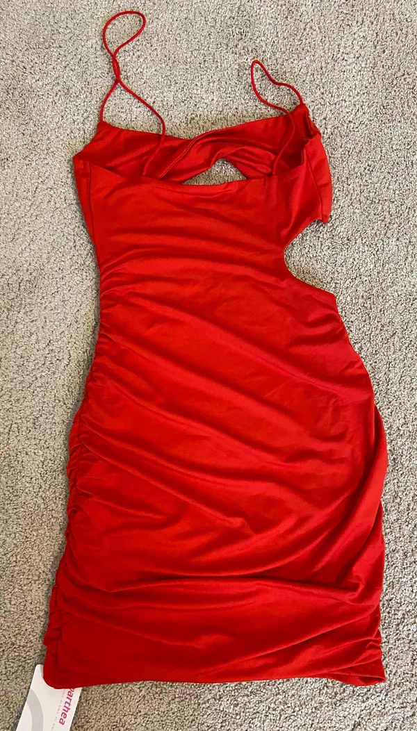 red twist cut out dress Size XS - Image 3