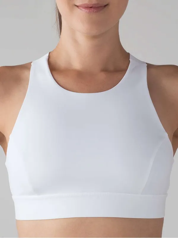 Lululemon Fast Free Bra In Nulux White - Image 3