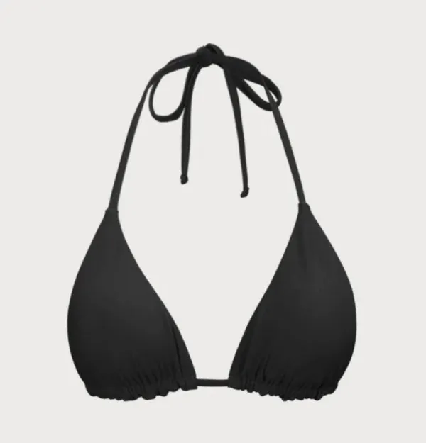 BERLOOK ECONYL® Black Halter Triangle Bikini Top ONLY 63 Size XL - Image 6