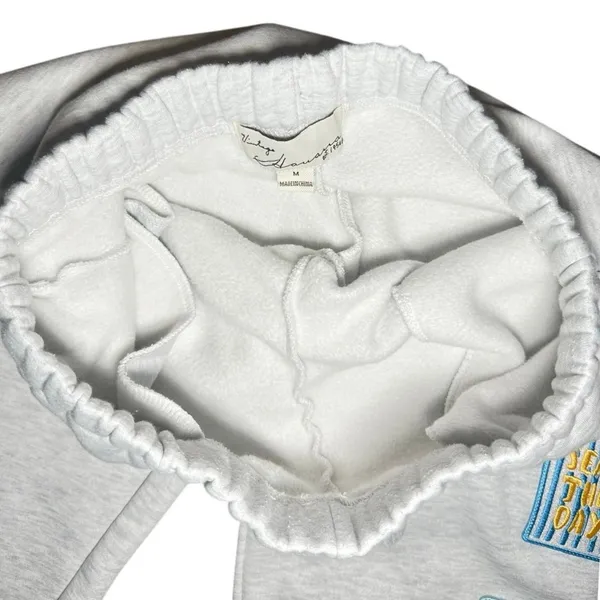 NEW Vintage Havana Patch Embroidered Ultra Fleece Joggers Womens M Gray Coastal - Image 5