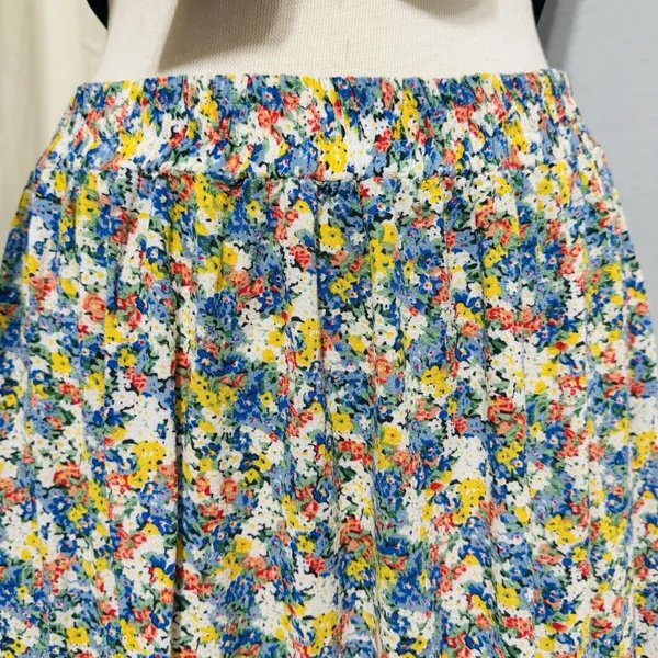 Cynthia Rowley Vintage‎ Floral Cottagecore Bohemian Layered High Waist Skirt M - Image 4