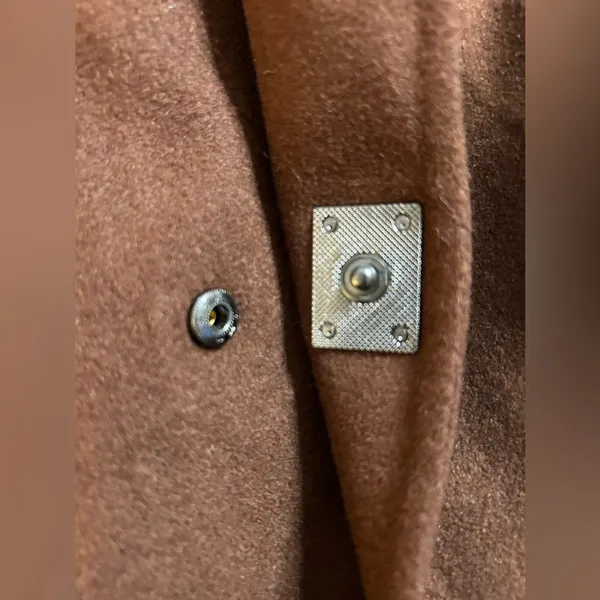 NEW Brown Wool Blend Long Tailored Classic Coat M Size M - Image 4