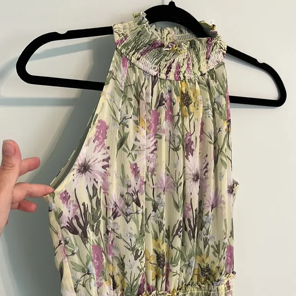 Taylor Floral Halter Neck Chiffon Dress- Size 6 - Image 8