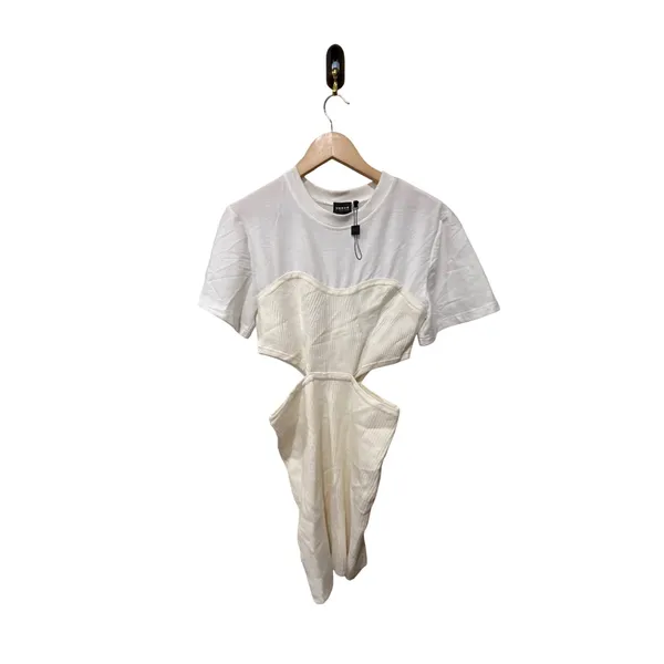 Herve Leger Short-Sleeve Mix-rib‎ Knit Mini Dress Size Large - Image 3